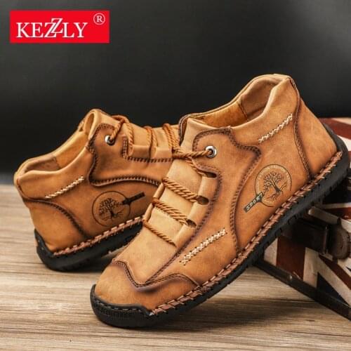 Explosion hot mens outdoor casual mens boots plus size hand stitched mens shoes