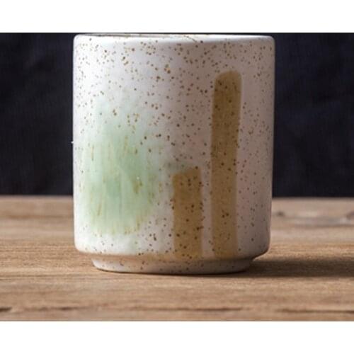 Ceramic Water Cup Creative Household Flower Tea Cup Soup Swallow Mug Retro Cuisine Tableware Water Cup