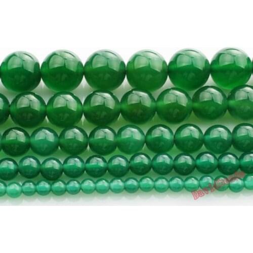 Natural Stone Green Agat 4 6 8 10 12 mm Loose Round Beads DIY Bracelet Necklace for Jewelry Making Necklace DIY Bracelet