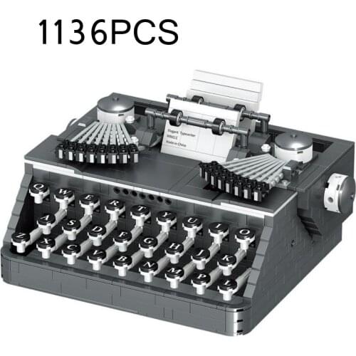 LOZ creative mini diamond building block Classic retro typewriter assemble model bricks educational toys collection for kid gift