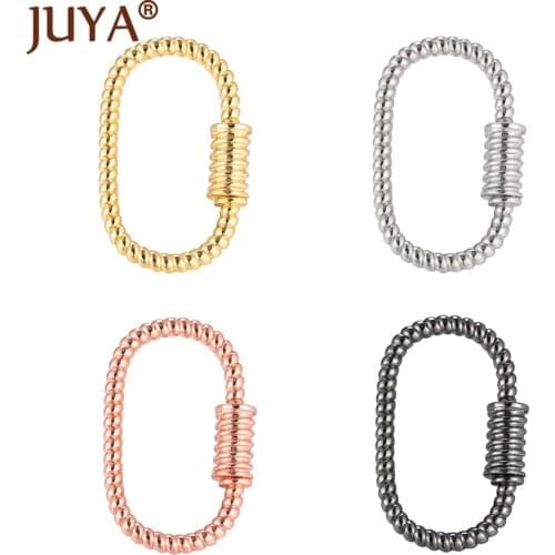 High Quality Copper Gold Plated Spiral Clasps KPOP Necklace Accessories DIY Jewelry Making Supplies