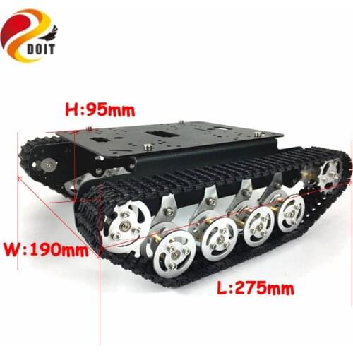 Doit Metal Robot Tank Car Chassis Tracked Vehicle Track Crawler Caterpillar Shock Absorber Robotics Diy Rc Toy Teaching Platform
