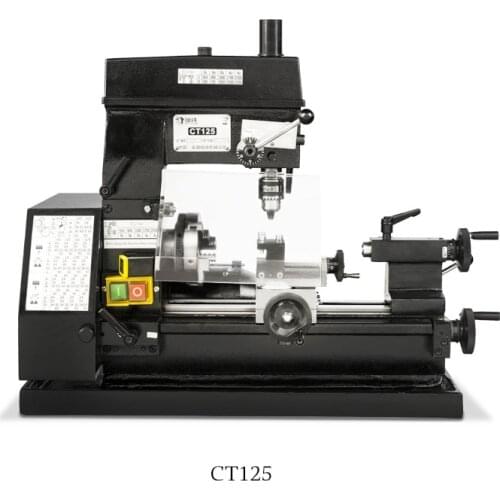 CT125 Mini Lathe Drilling and Milling Machine Mini Lathe Teaching Tool Multi-tool Lathe Machine
