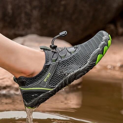 2021 Summer New Mens Wading Shoes Breathable Non-slip Couples Hiking Shoes Outdoor Sports Wear-resistant Beach Sports Shoes