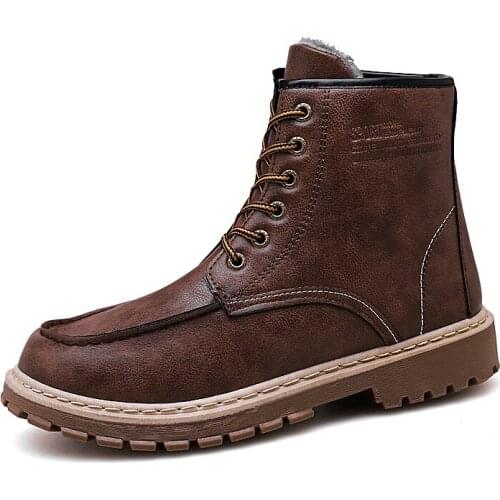 Men Casual Boots Martin Fashion Motorcycle Brand High Quality Leather Outdoor Boot Autumn Winter Classic Big Size
