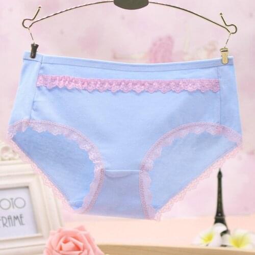 New Cotton Girls Underwear Fashion Sexys Lace Chiffons Comfortable Breathable Childrens Triangle Panties 12-20y Kids Clothes