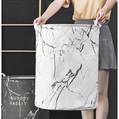 New Canvas Waterproof Laundry Organizer Basket Large Capacity Laundry Hamper Dirty Clothes Storage Basket Toy Home Storage Bin