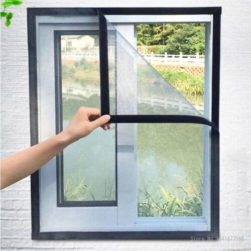 Embedded Velcro window screens, breathable gauze, adjustable summer invisible mosquito nets, removable and washable screens