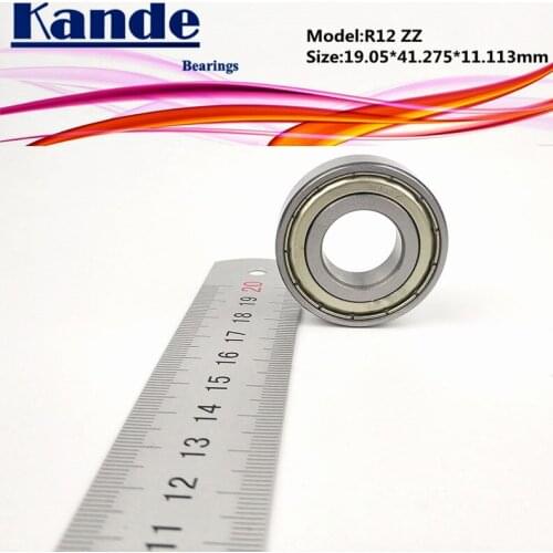 Kande Bearings R12 4pcs ABEC-1 R12ZZ 4pcs ABEC-5 R12 ZZ Inch Bearing 19.05*41.275*11.113mm