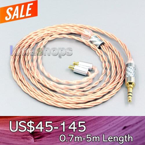 LN007162 Silver Plated OCC Shielding Coaxial Earphone Cable For Sennheiser IE400 IE500 Pro