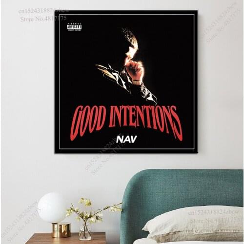 NAV Poster Rapper Singer Music Album Good Intentions Emergency Tsunami Canvas Painting Wall Art Posters and Prints Home Decor