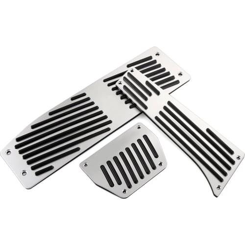 Car styling Silver 3pc/set Gas Brake Pedal AT case For BMW 1 2 3 4-series X1 E30 E32 E34 E36 E38 E39 E46 E84 E87 E90 E91 E92 E93