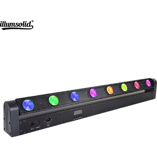 LED DMX Light RGBW Moving Head Lyre Beam By Dmx512 Control Sound Activated Mobile 8X12W For Dj Disco Party Club Stage Show
