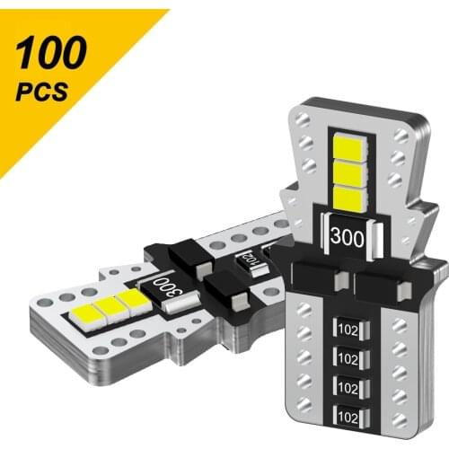 OXILAM 100Pcs Wholesale W5W T10 LED White 6000K Car Position Parking Side Interior Light Bulb Dome Map Door Trunk Auto Lamp 12V