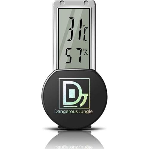Reptile Terrarium Thermometer Hygrometer Digital Display Pet Rearing Box Reptiles Tank Thermometer Hygrometer with Suction Cup