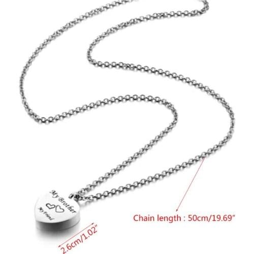 Pet Cremation Urns Necklace Stainless Steel Dog Ash Memorial Container Pendant K1MF