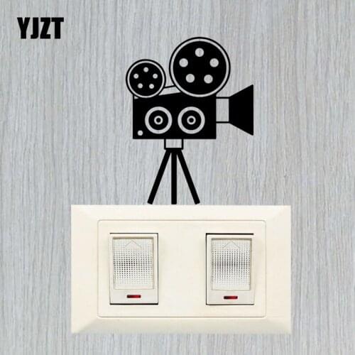YJZT Personality Camera Home Room Decor Wall Switch Sticker Vinyl Decal Art Creative S19-0939