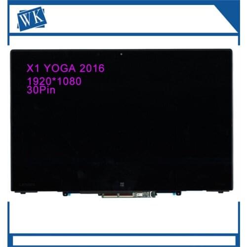 14" 20FQ WQHD LCD LED Display Touch Screen Digitizer Assembly For Lenovo X1 Yoga 1st Gen 2560*1440 2016 year