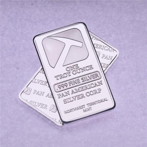 1oz America Pan American Mining Silver Bar Bullion Silver Coin For Home Souvenir Collection