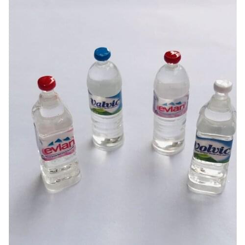 4 Pcs/Lot Dollhouse Accessories Kids Toys Furniture Miniatures Mini Mineral Water Things For Barbie Game DIY Birthday Present