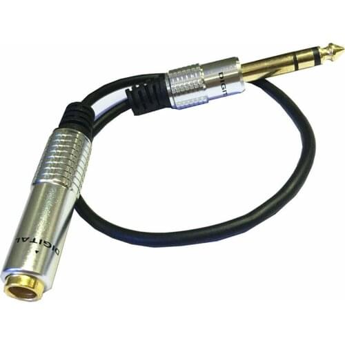 6.35SP M-6.35 SP F Cable 1FT Stereo 6.35 revolution 6.35 female audio adapter cable