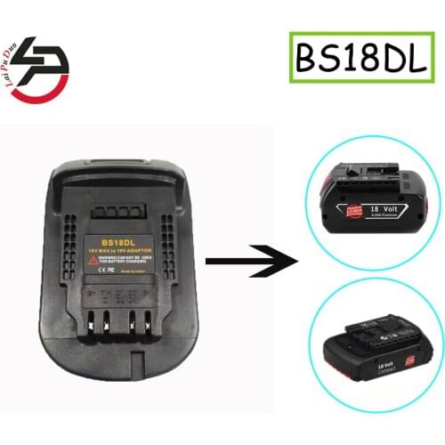 BS18DL Battery Adapter 18V For Bosch Li-ion Battery BAT609 For DEWALT 20V MAX Lithium Battery BAT610, BAT611