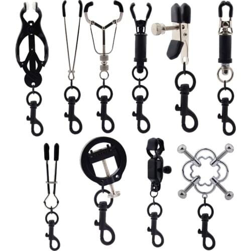 BDSM Toys Women Boob Nipple Clamps Weight Heavy Papilla Stimulator Men/Women Breasts Clips Couple Sex Products Nipple bondage 18