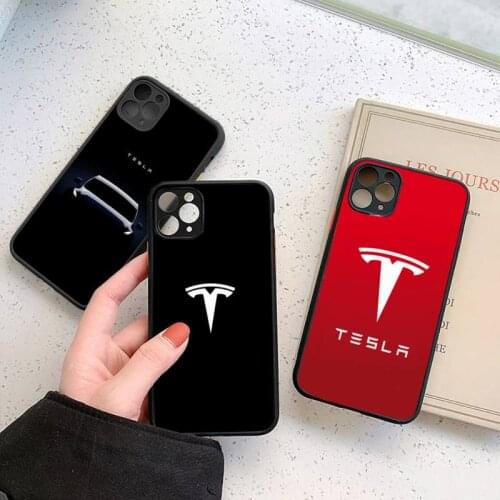 LUXURY CAR DESIGN tesla Phone Case Matte Transparent for iPhone 7 8 11 12 s mini pro X XS XR MAX Plus cover funda