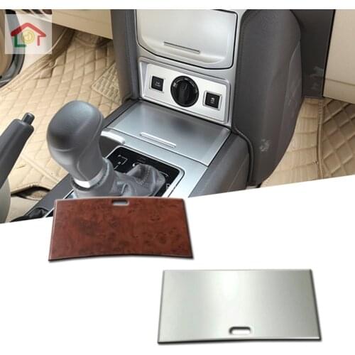 For Toyota Prado FJ 150 2010 - 2017 Car Gear Shift Knob Panel Storage Box Cover Trim ABS Chrome Car Styling Accessories 1Pcs
