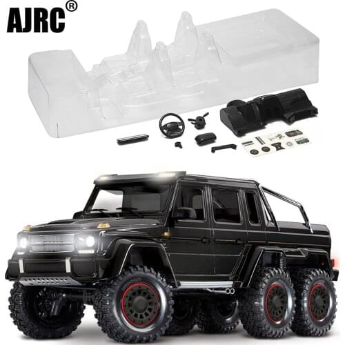 Simulation Transparent Interior Trim For Trx6 TRX-6 6*6 6X6 G63 TRAXXAS TRX-4 G500 Cockpit Seat Dash Board Steering Wheel (1kit)