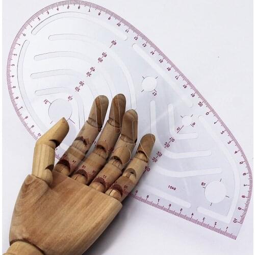 Vary form curve ruler 24cm Transparent Clothing universal ruler Patchwork cutting Multifunction Sewing rulers