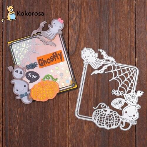 Kokorosa Halloween Metal Cutting Dies Frame Dies Scrapbooking Album Decoration Craft Die Cutting Embossing Supplies