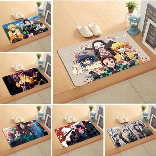 40*60cm cartoon anime character floor mat kitchen bedroom living room porch bathroom decorative non-slip mat
