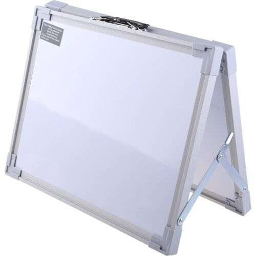 Magnetic Desktop Foldable Whiteboard Portable Mini Easel Double Sided on Table Top with Holder for Kids Drawing
