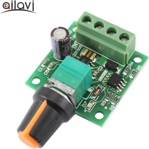 Mini PWM DC1.8V-15V 2A Motor Speed Controller 3V 5V 6V 12V Adjustable Variable Speed Control Switch DC Motor Governor 1803BK