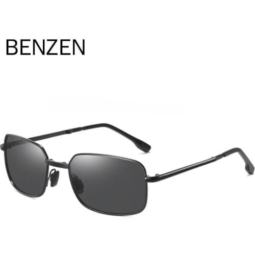 BENZEN Polarized Folding Sunglasses Men Rectangle Driving Sun Glasses Alloy Male Shades UV 400 9579