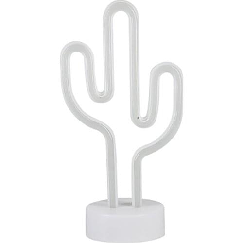 Cactus Shape Neon Night Desk Lamp Holiday Festival Party Wedding Decoration Bedroom Study Room Detachable Night Light