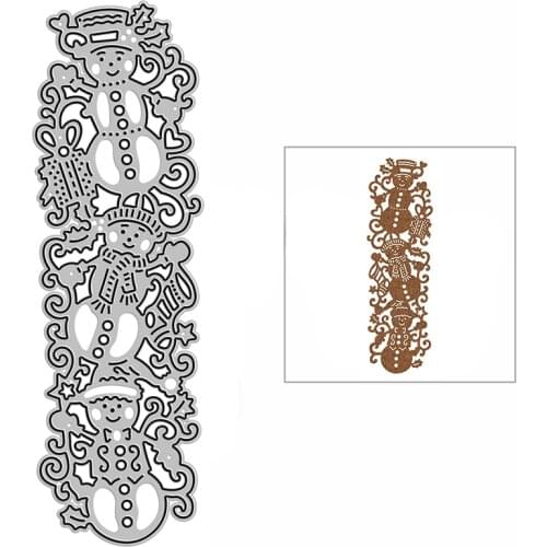 New Snowman Gift Sock Border Craft Embossing Mold 2021 Metal Cutting Dies for DIY Decor Scrapbooking Album Card Making No Stamps