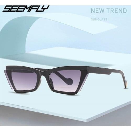 Seemfly Cute Sexy Retro Cat Eye Sunglasses Women Fashion Small Frame Ladies Sun Glasses Female Goggle UV400 Shades Oculos De Sol