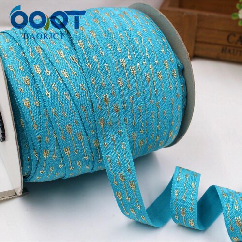 OOOT BAORJCT,1762850, 5/8'' 16MM Bronzing elasticity Ribbon , 10 yards DIY handmade hair accessories Material , free shipping
