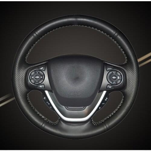 Auto Braid On The Steering Wheel Cover for Honda Freed DIY Car Braiding Steering Wheel Covers Car-Styling Interior Accessories