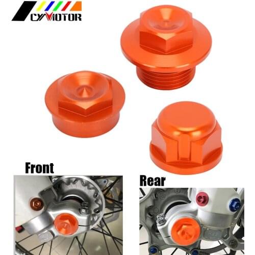 CNC Front Rear Wheel Axle Lock Nut Rim Cover Bolts For KTM SX SXF EXC XC XCW XCFW 85 125 150 200 250 300 350 450 500 2012-2021