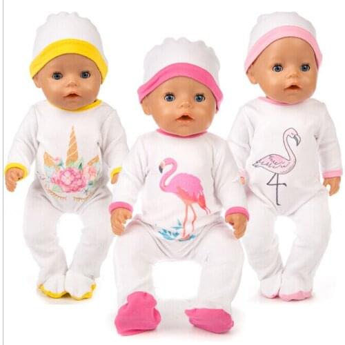 New Leisure Set Clothes Fit For born baby 43cm Doll Clothes Doll Accessories For 17inch Baby Doll