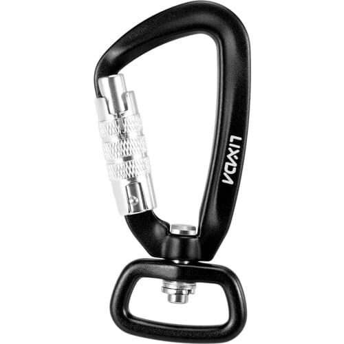 Lixada Swivel Carabiner Clip 360° Rotatable Spinner Carabiner Auto Locking Carabiner Rotational Hammock Hanging Clip Leash Hook