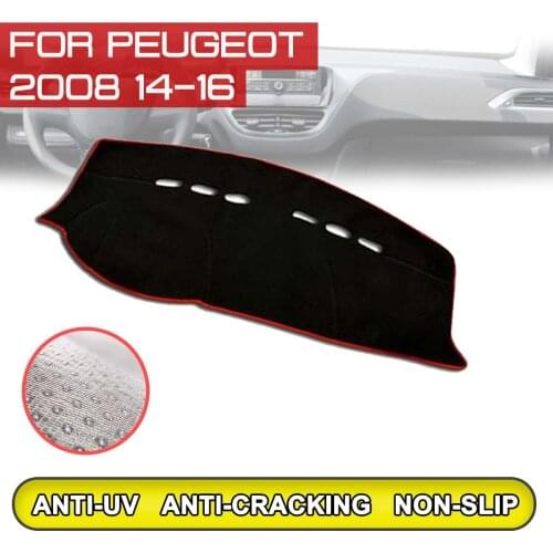 For Peugeot 2008 2014 2015 2016 Car Dashboard Mat Anti-dirty Non-slip Dash Cover Mat UV Protection Shade