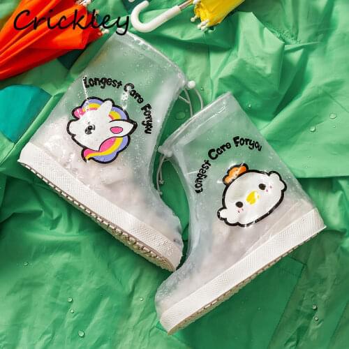 Girls Rain Shoes Cartoon Lovely Unicorn Pattern For Kids Boys Waterproof Convenient Boots Cover High Quality Children Shoe Cover