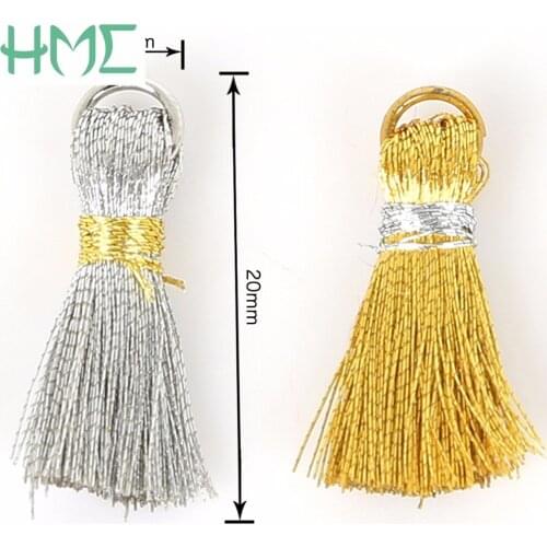 Siver/Gold 20pcs/lot 20+5MM DIY Brush Earrings Accessories Tassel Fringe for Handmade Jewelry findings Earrings Necklace Crafts