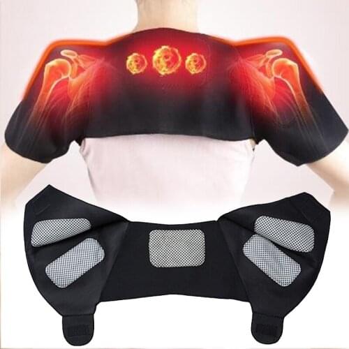 Tourmaline Magnetic Shoulder Heating Belt Self-Heating Therapy Neck Support Relieve Shoulder Neck Pain Health Care Pain Relief