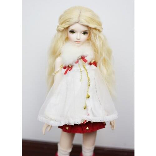 [wamami] Pale Braid Blonde Wavy Wig Curly Hair For 1/4 1/3 SD DZ AOD BJD Dollfie