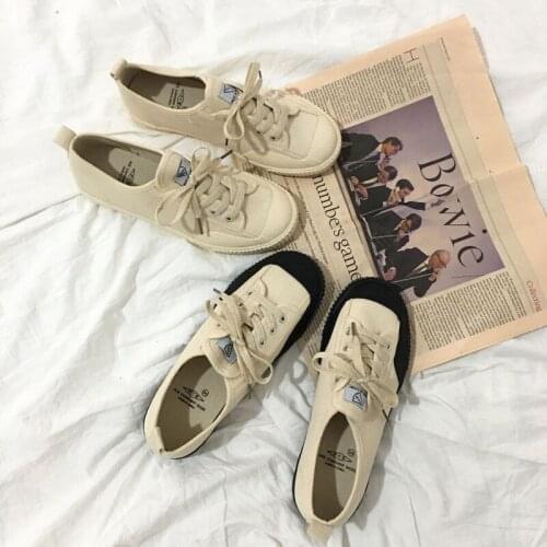 Summer Wild Canvas Shoes Tide Female Students Han Harajuku Wind Womens Shoes Hong Kong Style